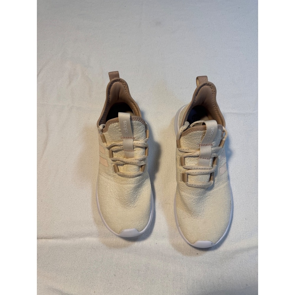 Adidas Cloudfoam Pure 2.0 Womens Running Shoes Cream Beige Sneakers